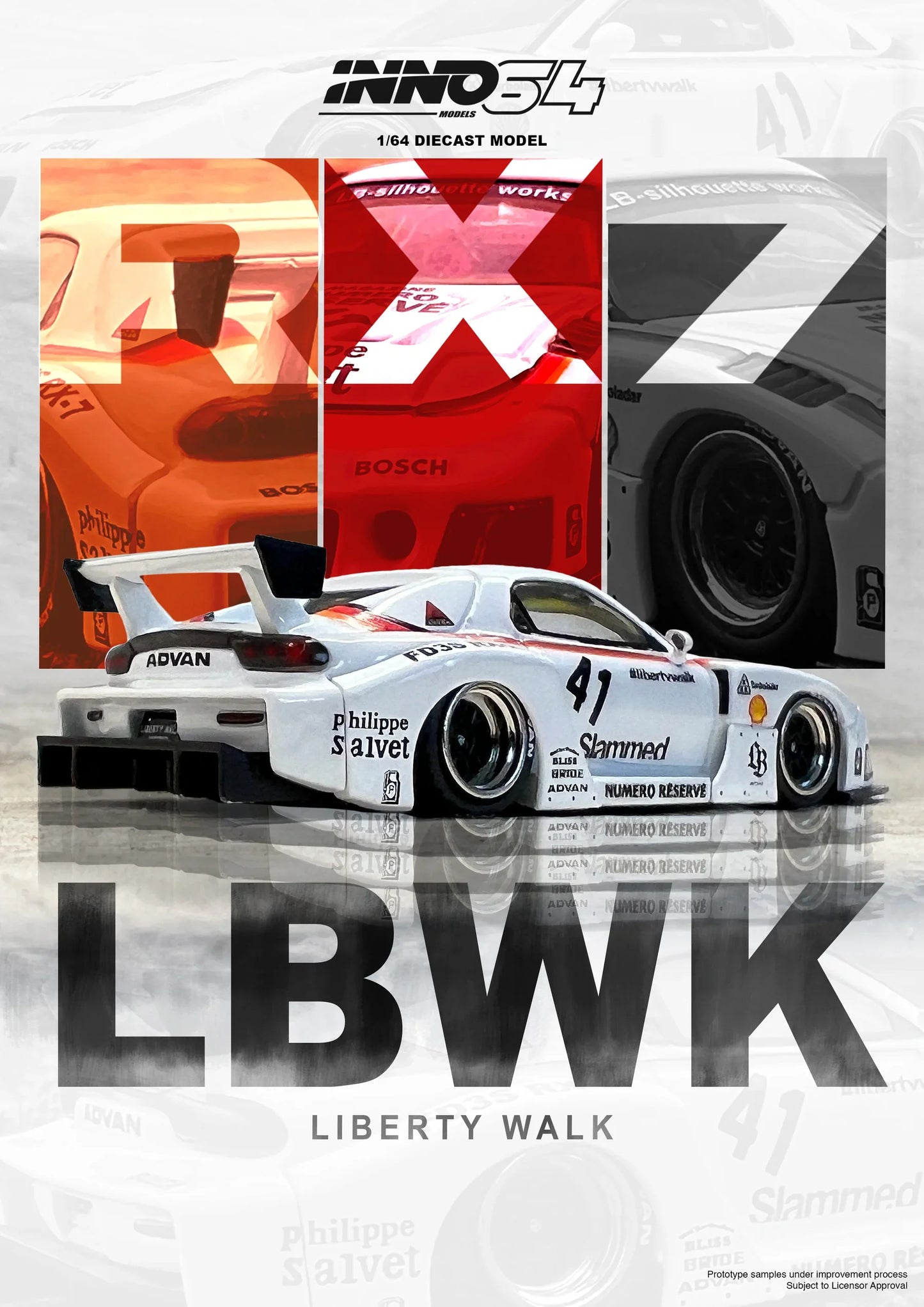 INNO64 - Mazda RX7 (FD3S) LB-Super Silhouette LBWK - Scale 1/64 IN64-LBWK-RX7-02
