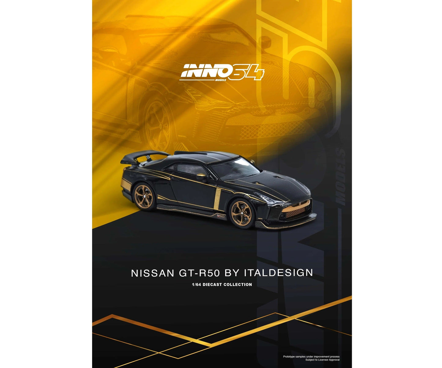 INNO64 - Nissan GT-R50 par Italdesign Noir - Échelle 1/64 IN64-R50-BLK