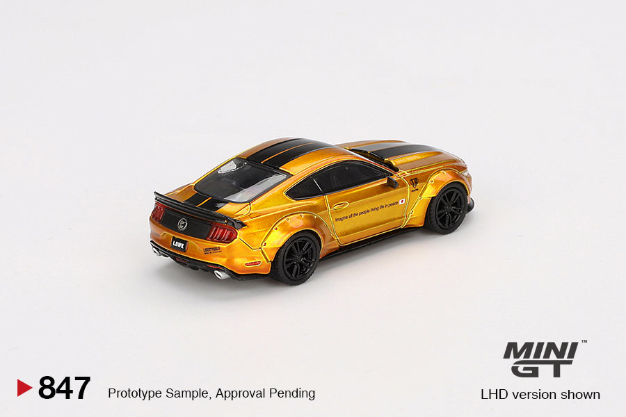 Mini GT - LB Works Ford Mustang LB Gold 2017 - Scale 1/64 MGT00847-L