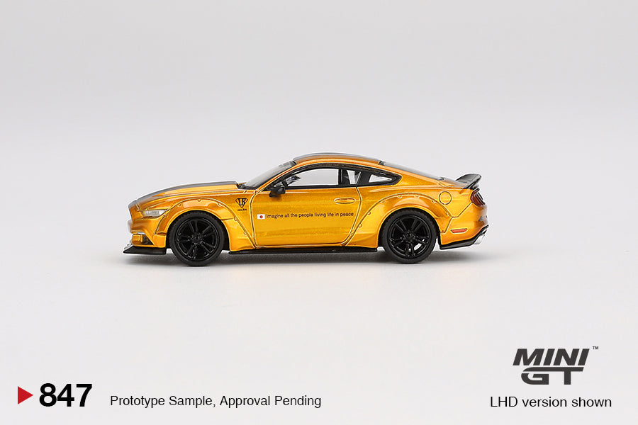 Mini GT - LB Works Ford Mustang LB Gold 2017 - Scala 1/64 MGT00847-BL Blister Packaging