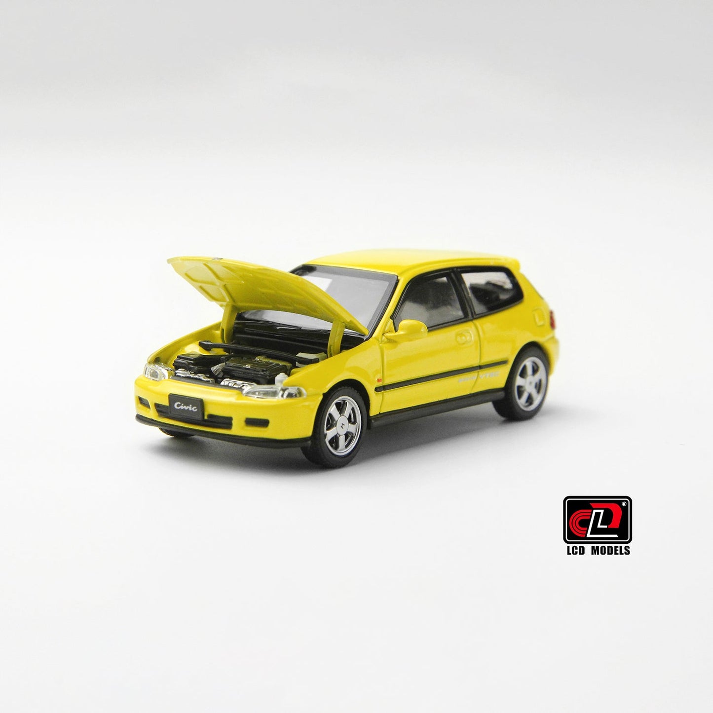 Modèles LCD - Honda Civic SiR II (EG6) Jaune - Échelle 1/64 LCD64034-YE