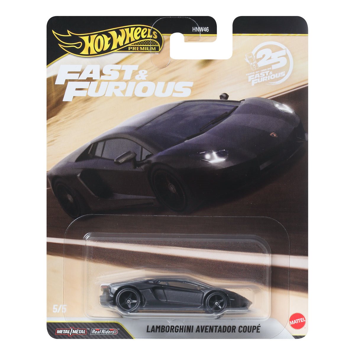 Hot Wheels Premium - Lamborghini Aventador Coupe Fast & Furious 25th Anniversary - Scala 1/64