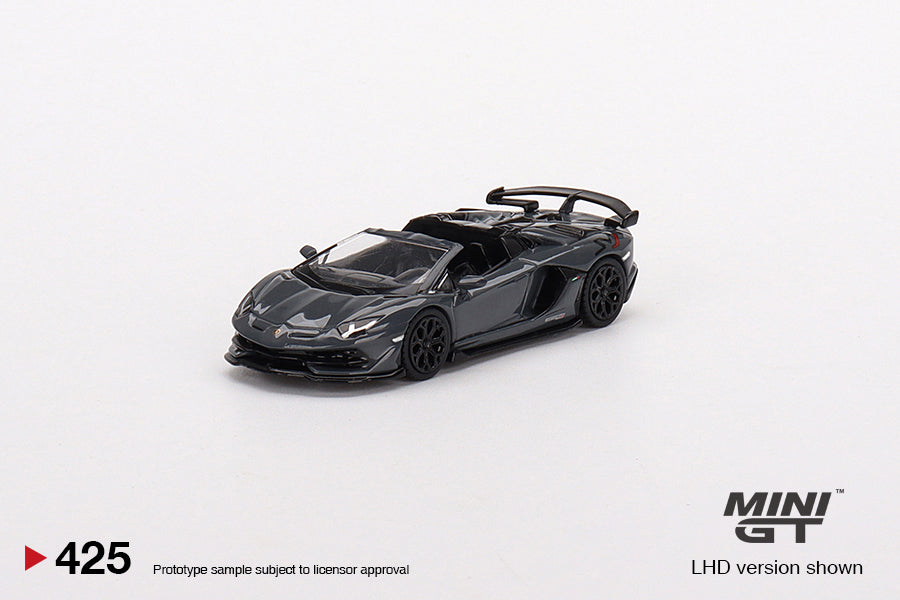 Mini GT - Lamborghini Aventador SVJ Roadster Grigio Telesto - Échelle 1/64 MGT00425-R