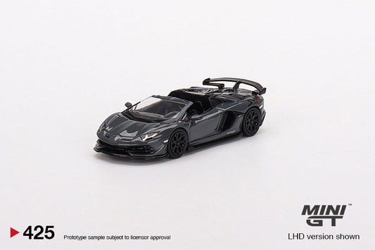 Mini GT - Lamborghini Aventador SVJ Roadster Grigio Telesto - Échelle 1/64 MGT00425-R