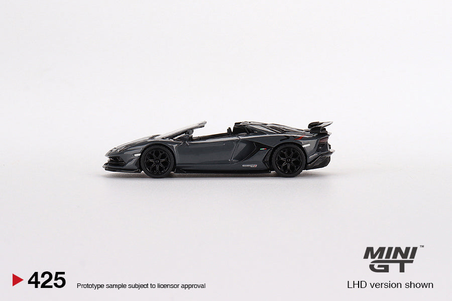 Mini GT - Lamborghini Aventador SVJ Roadster Grigio Telesto - Échelle 1/64 MGT00425-R