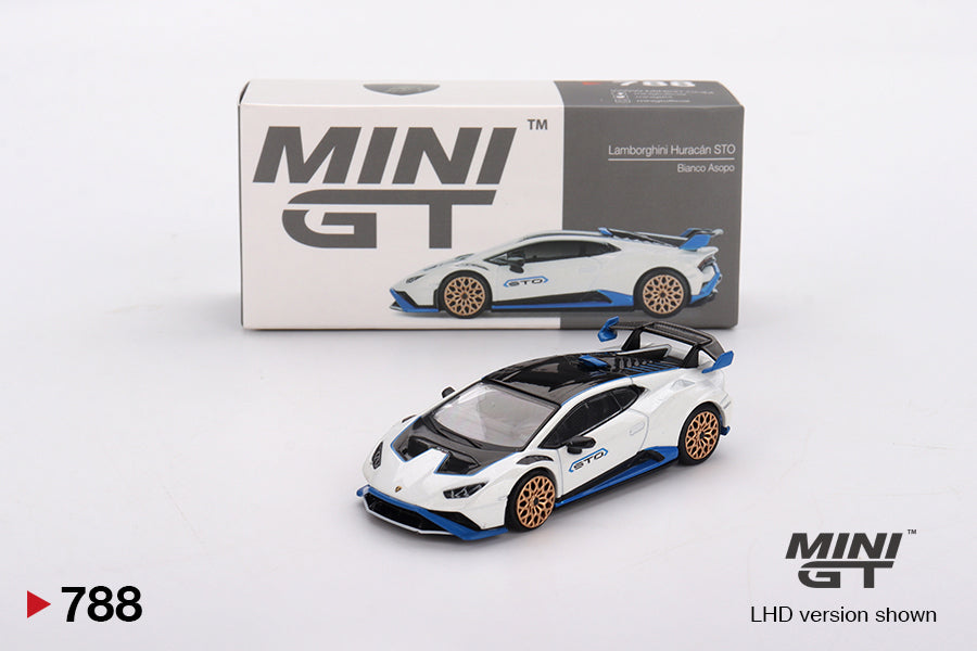 Mini GT - Lamborghini Huracán STO Bianco Asopo - Scala 1/64 MGT00788-L