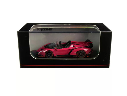 Kyosho - Lamborghini Veneno Roadster Magenta / Ligne Rouge (KS07040A3) - Échelle 1/64
