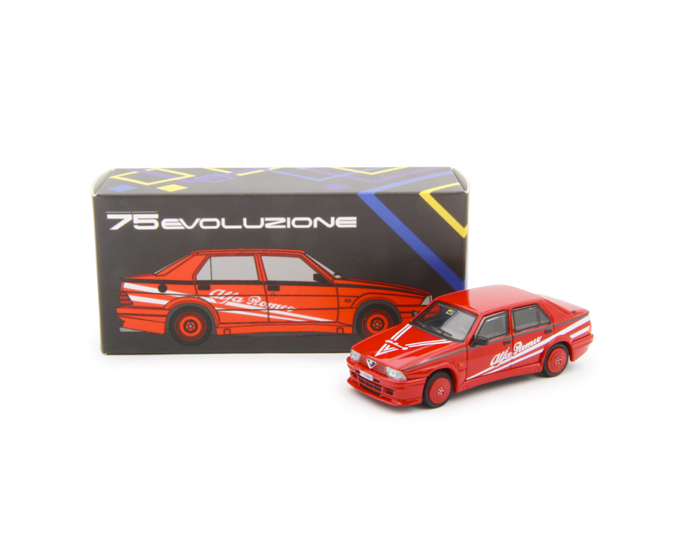 Laudoracing - Alfa Romeo 75 1.8i Turbo Evoluzione 1987 Alfa Livery Red - Scale 1/64