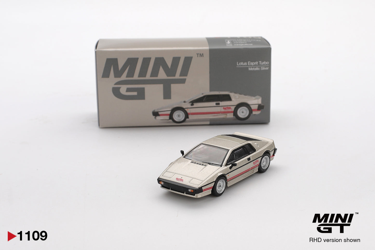 Mini Gt - Lotus Esprit Turbo Metallic Silver - Scala 1/64 MGT01109-L