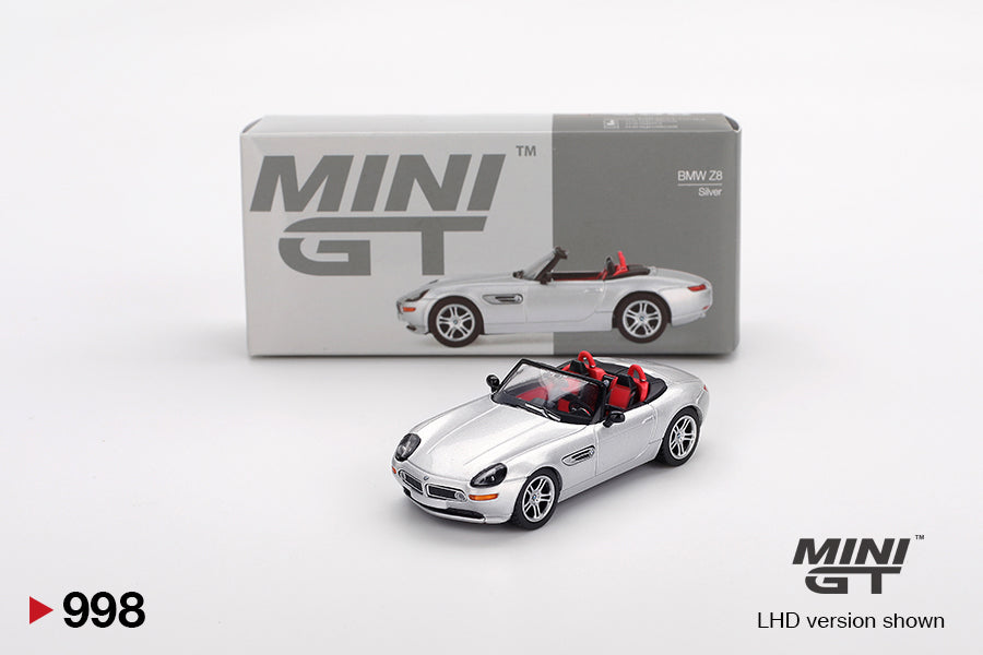 Mini GT - BMW Z8 Titanium Silver 2003 - Scale 1/64 MGT00998-BL Blister Packaging