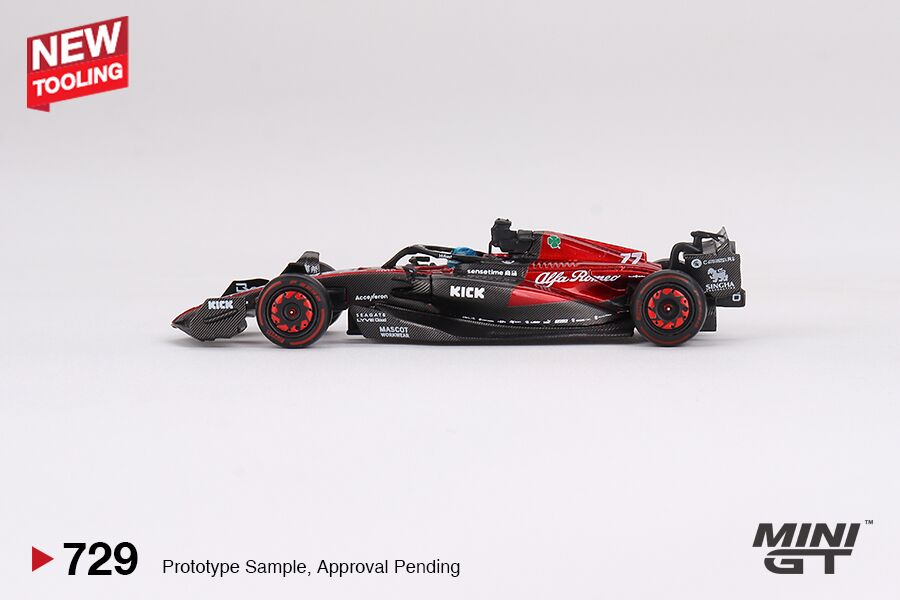 Mini GT - Alfa Romeo C43 #77 Valtteri Bottas 2023 F1 2023 Australian GP - Scala 1/64 MGT00729-MJ Blister Packaging