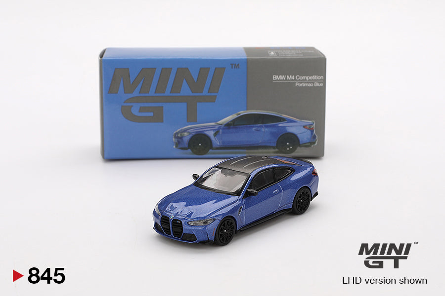 Mini GT - BMW M4 Competition (G82) Portimao Blue - Scala 1/64 MGT00845-BL LHD Blister Packaging