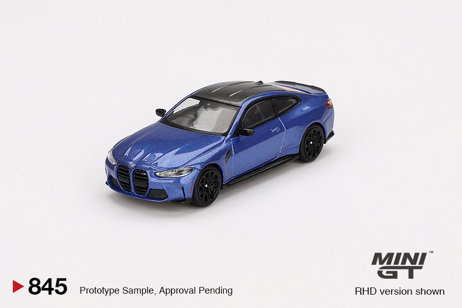 Mini GT - BMW M4 Competition (G82) Portimao Blue - Scala 1/64 MGT00845-BL LHD Blister Packaging
