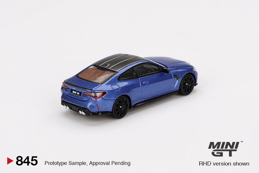 Mini GT - BMW M4 Competition (G82) Portimao Blue - Scala 1/64 MGT00845-BL LHD Blister Packaging