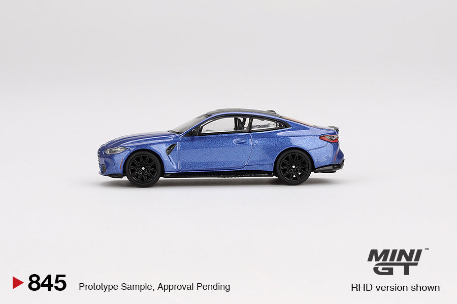 Mini GT - BMW M4 Competition (G82) Portimao Blue - Scala 1/64 MGT00845-BL LHD Blister Packaging