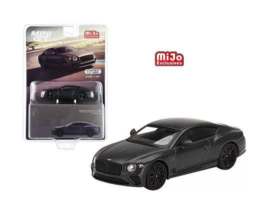 Mini GT - Bentley Continental GT Speed Anthracite Satiné MiJo Exclusives LHD - Échelle 1/64 MGT00442-MJ