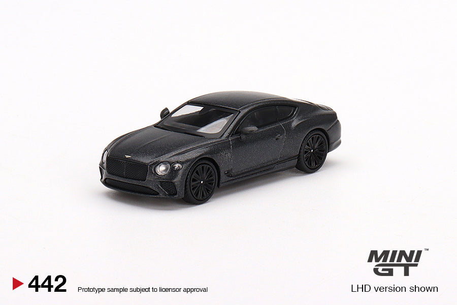Mini GT - Bentley Continental GT Speed Anthracite Satiné MiJo Exclusives LHD - Échelle 1/64 MGT00442-MJ