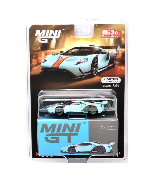 Mini GT - Ford GT Mk II #002 Bleu / Orange MiJo Exclusives - Échelle 1/64 MGT00359-MJ