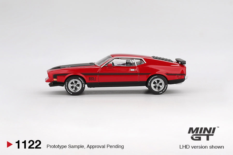 Mini GT - Ford Mustang Mach1 1971 Race Red - Scala 1/64 MGT01122-L