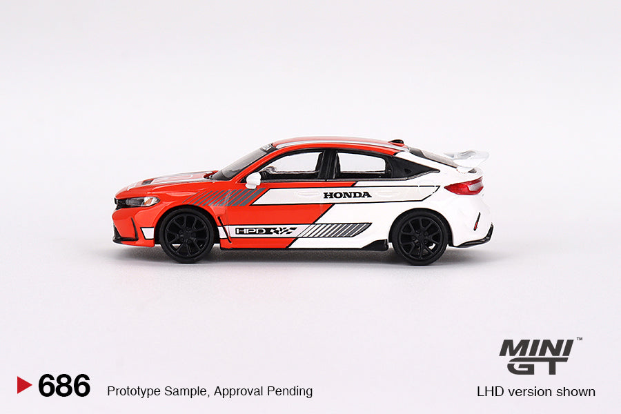 Mini GT - Honda Civic TYPE R 2023 Pace Car Red - Scale 1/64 MGT00686-L