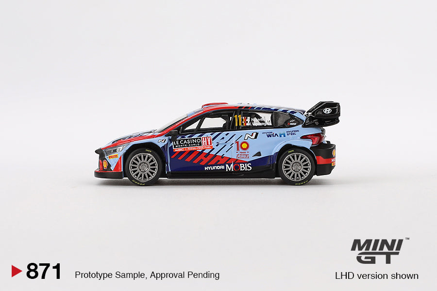 Mini GT - Hyundai i20 N Rally1 Hybrid #11 Vainqueur du Rallye Monte-Carlo 2024 - Échelle 1/64 MGT00871-L
