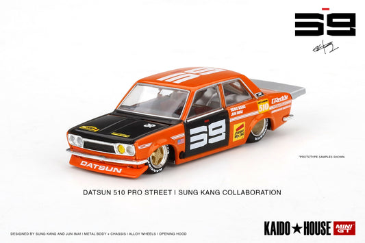 KAIDO HOUSE Mini GT - Datsun 510 Pro Street SK510 Orange - Échelle 1/64 KHMG004
