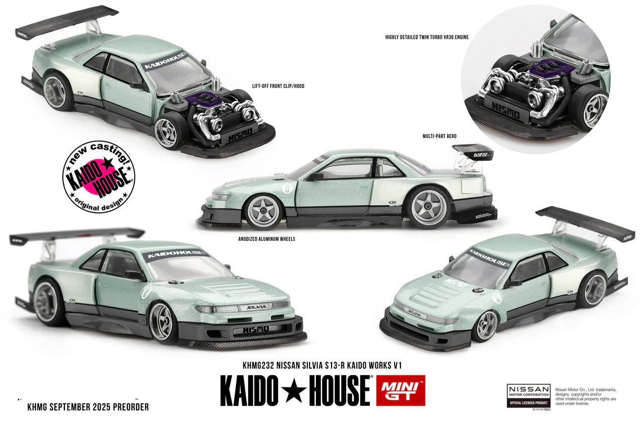Mini GT - Nissan Silvia S13 -R KAIDO WORKS VI - Kaido House - 1/64 Scale KHMG232