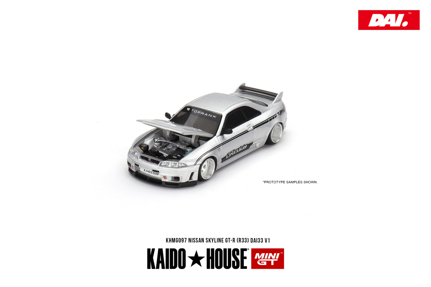 Mini GT - Nissan Skyline GT-R (R33) DAI33 V1 - KAIDO HOUSE - Scale 1/64 KHMG097