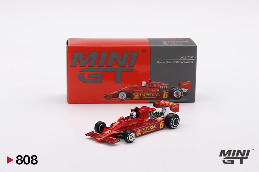 Mini Gt - Lotus 78 #6 Gunnar Nilsson 1977 Japanese GP - Scale 1/64 MGT00808-L