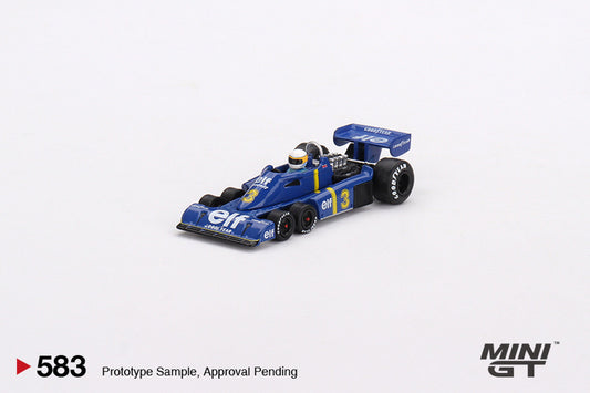 Mini GT - Tyrrell P34 #3 Jody Scheckter 1976 Swedish GP Winner - Scale 1/64 MGT00583