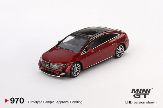 Mini GT - Mercedes-Benz EQS 580 4Matic Rouge Métallisé 2024 - Échelle 1/64 MGT00970-L