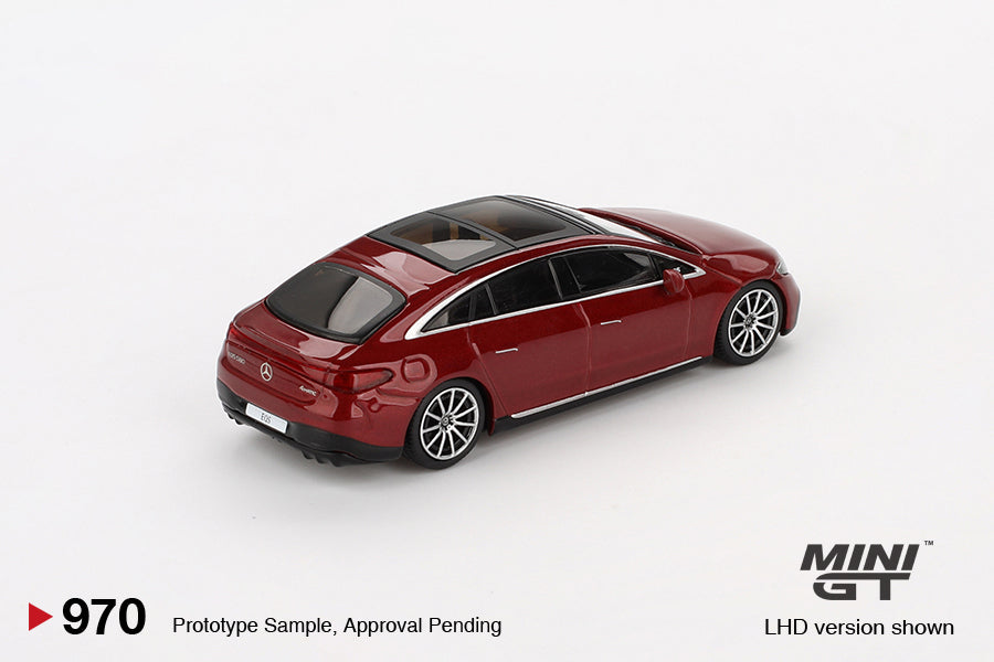 Mini GT - Mercedes-Benz EQS 580 4Matic Rouge Métallisé 2024 - Échelle 1/64 MGT00970-L