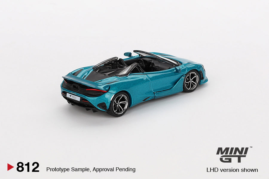 Mini GT - McLaren 750S Spider Bleu Belize - Échelle 1/64 MGT00812-L