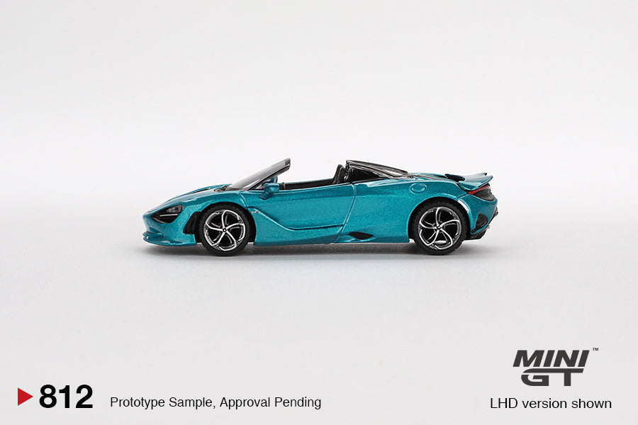 Mini GT - McLaren 750S Spider Bleu Belize - Échelle 1/64 MGT00812-L