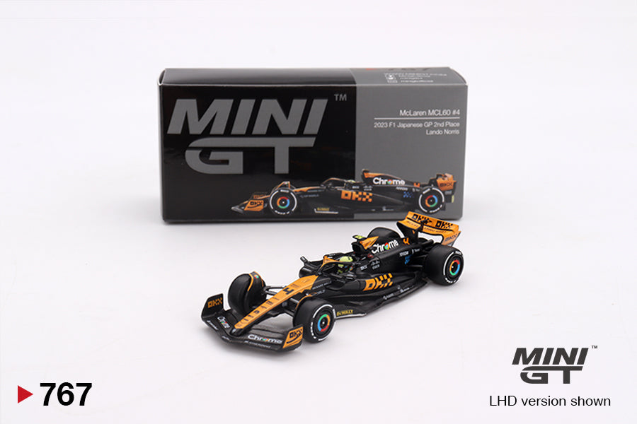 Mini GT - McLaren MCL60 #4 Lando Norris 2023 F1 2023 Japanese GP 2nd Place - Scale 1/64 MGT00767-L