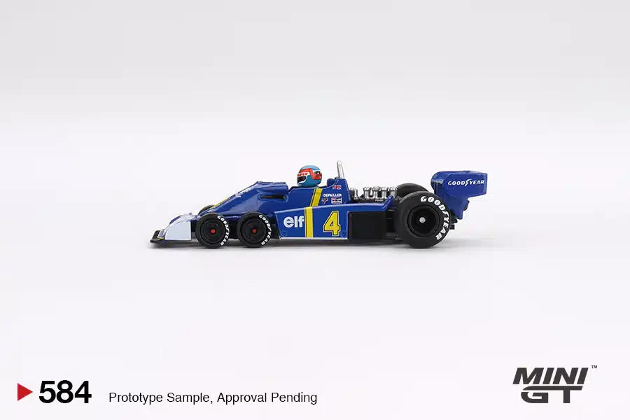 Tyrrell P34 n° 4 Patrick Depailler 1976 GP de Suède 2e place - Mini GT - Échelle 1/64 MGT00584