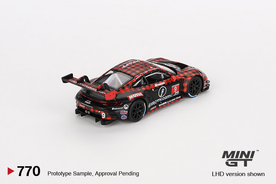 Mini GT - Porsche 911 GT3 R n° 9 GTD PRO Pfaff Motorsports, vainqueur des 12 heures de Sebring IMSA 2023 - Échelle 1/64 MGT00770