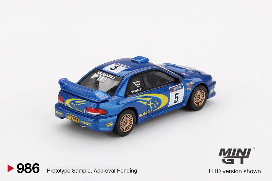 Mini GT - Subaru Impreza WRC99 – #5 Richard Burns / Robert Reid – Vainqueur du Rallye d'Australie 1999 - Échelle 1/64 MGT00986-L