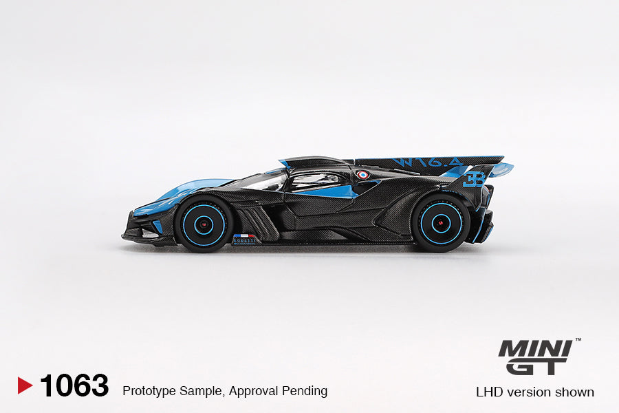 Mini GT - Bugatti Bolide Presentation Noir et Bleu 2024 ( LHD ) - Échelle 1/64 MGT01063-L