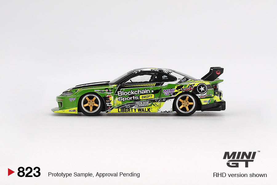 Mini GT - Nissan Silvia (S15) LB-Super Silhouette #555 V2 Formula Drift Japan 2024 (RHD) - Scale 1/64 MGT00823-R