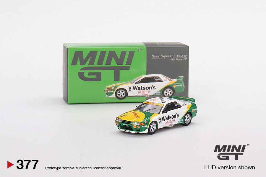 Mini GT - Nissan Skyline GT-R (R32) Gr. A n° 2 GP de Macao 1991 - Échelle 1/64 MGT00377-R