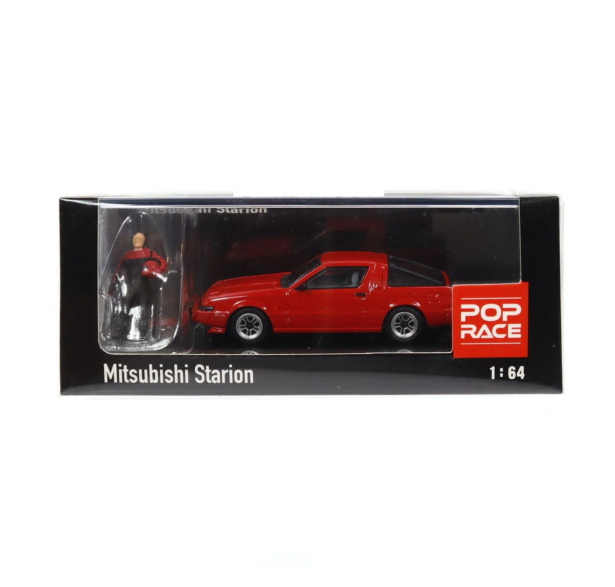 Pop Race - Mitsubishi Stallion Red and Driver Figure - Scala 1/64  PR64-STAR-RED
