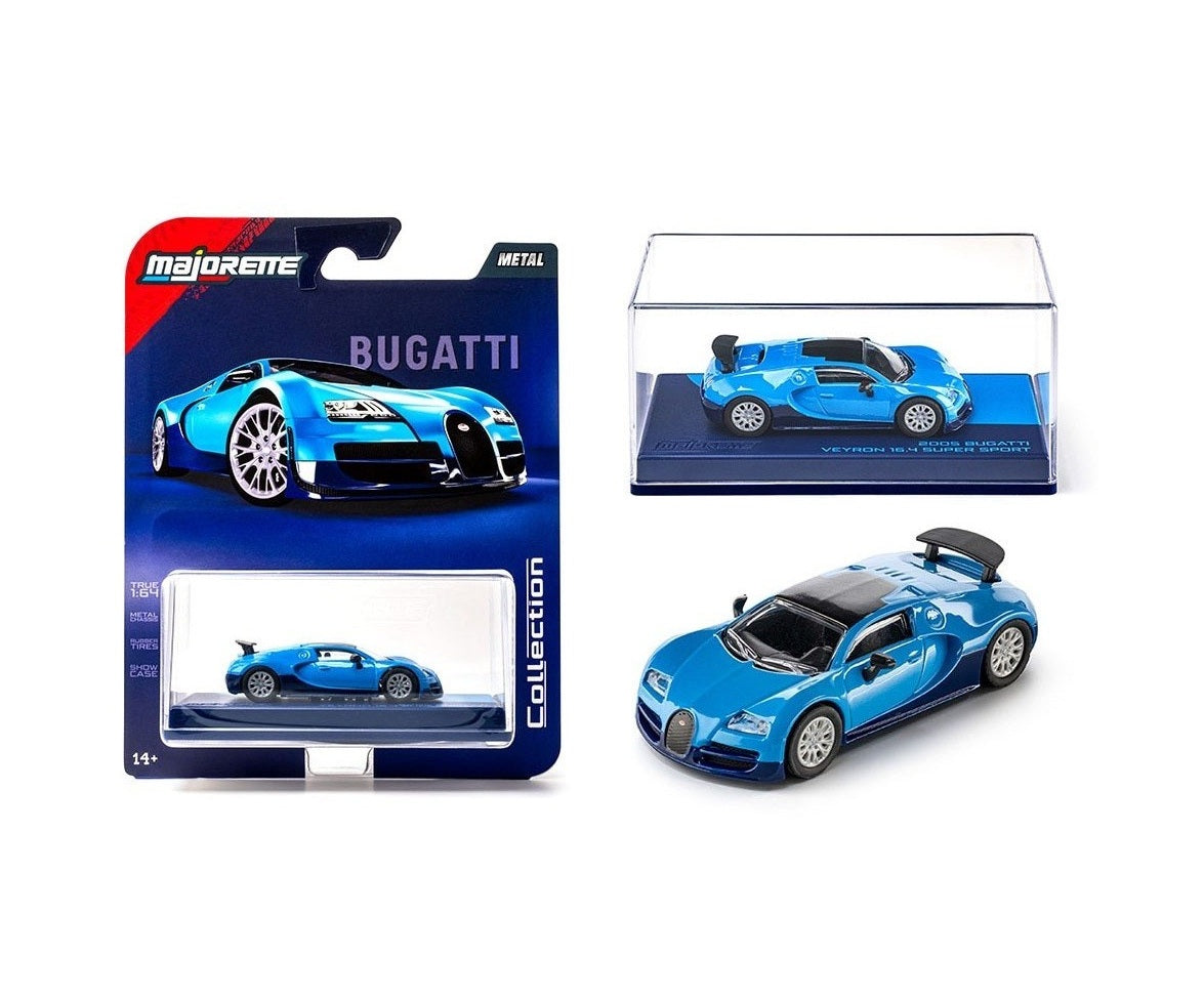 Majorette - 2005 Bugatti Veyron Supersport Blue Series Collection - 1/64 Scale