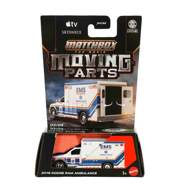 Matchbox - 2019 Dodge Ram Ambulance - Moving Parts The Movie - Scala 1/64 Circa