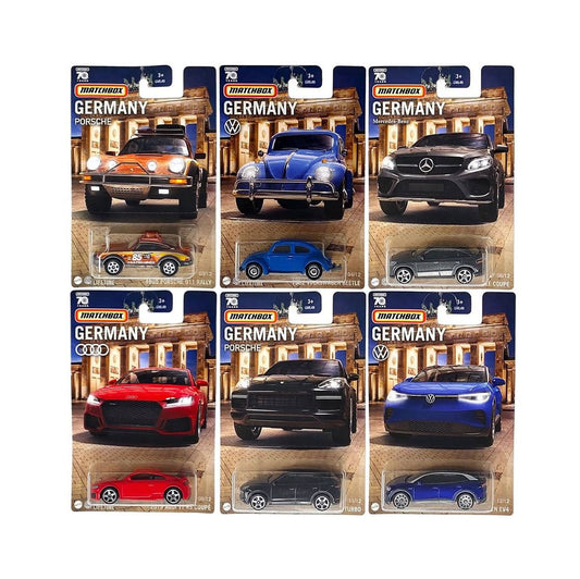 Matchbox - Coffret de 6 véhicules Matchbox 2023 « Best of Germany » - Échelle 1/64
