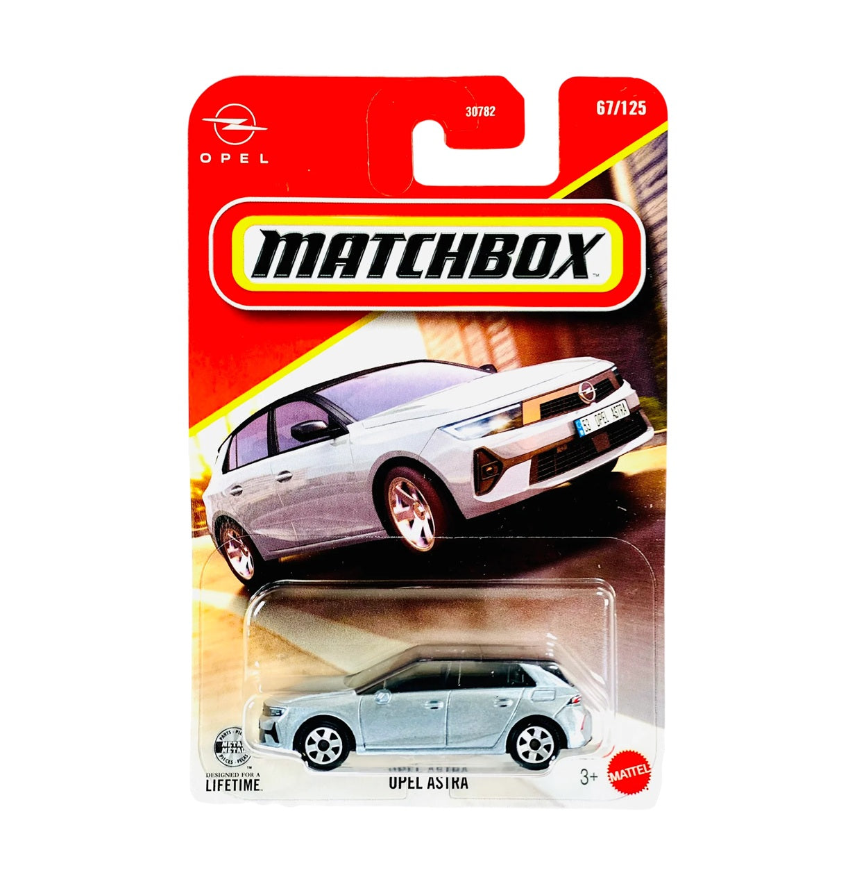 Matchbox - Opel Astra Silver #67 Long Card - 1/64 Scale Approx