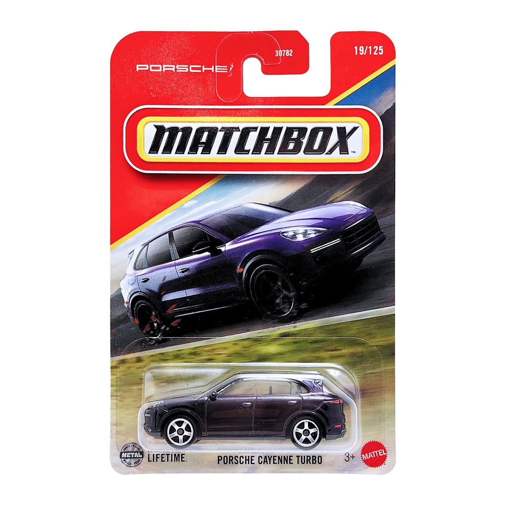 Matchbox - Porsche Cayenne Turbo Purple #19 Long Card - 1/64 Scale