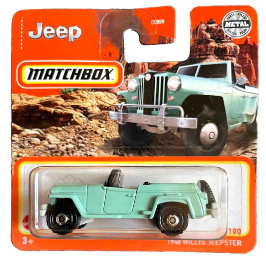 Matchbox - Willys Jeepster 1948 Vert clair #67 - Matchbox - Échelle 1/64 environ