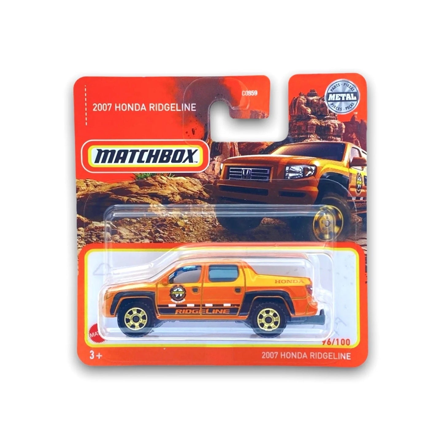 2007 Honda Ridgeline Orange #96 - Matchbox - 1/64 Scale