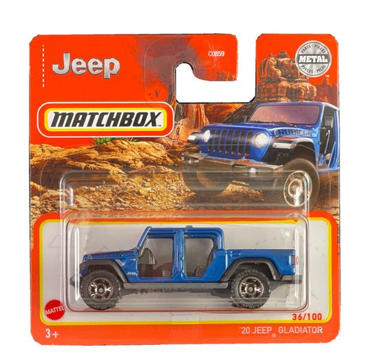 Matchbox - Jeep Gladiator 2020 Bleu métallisé #36 - Matchbox - Échelle 1/64 environ